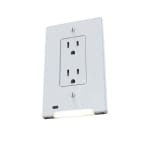 LumiCover Universal GFCI Compatible Nightlight Wallplate, White